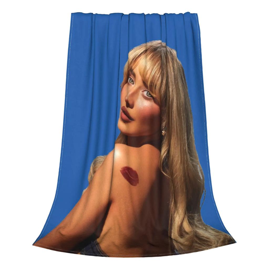 Super Soft Sabrina Carpenter Short N' Sweet Tour Throw Blanket Premium Fleece Flannel Lightweight  Bed Blanket All Season Use