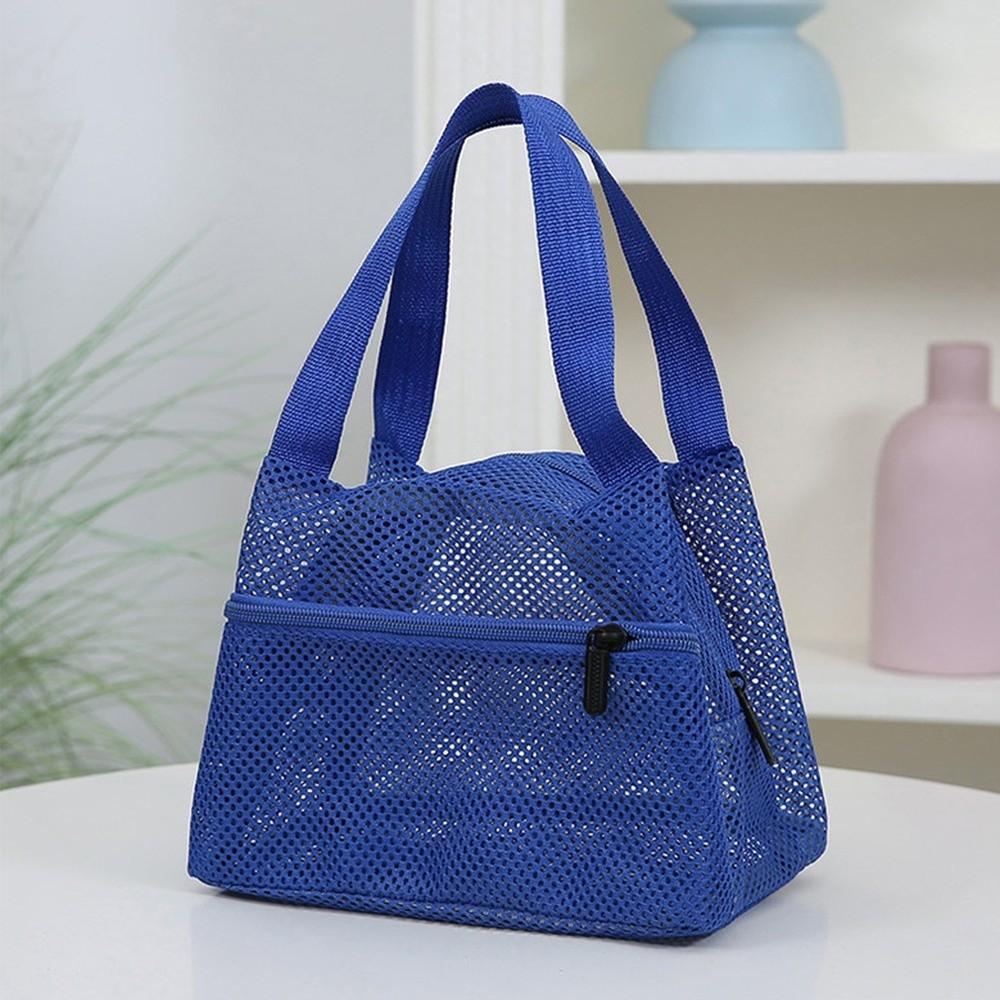 Multifunctional Mesh Beach Bag Portable Travel Wash Bag Tote Handbag Shower Cosmetic Bag  Swimming