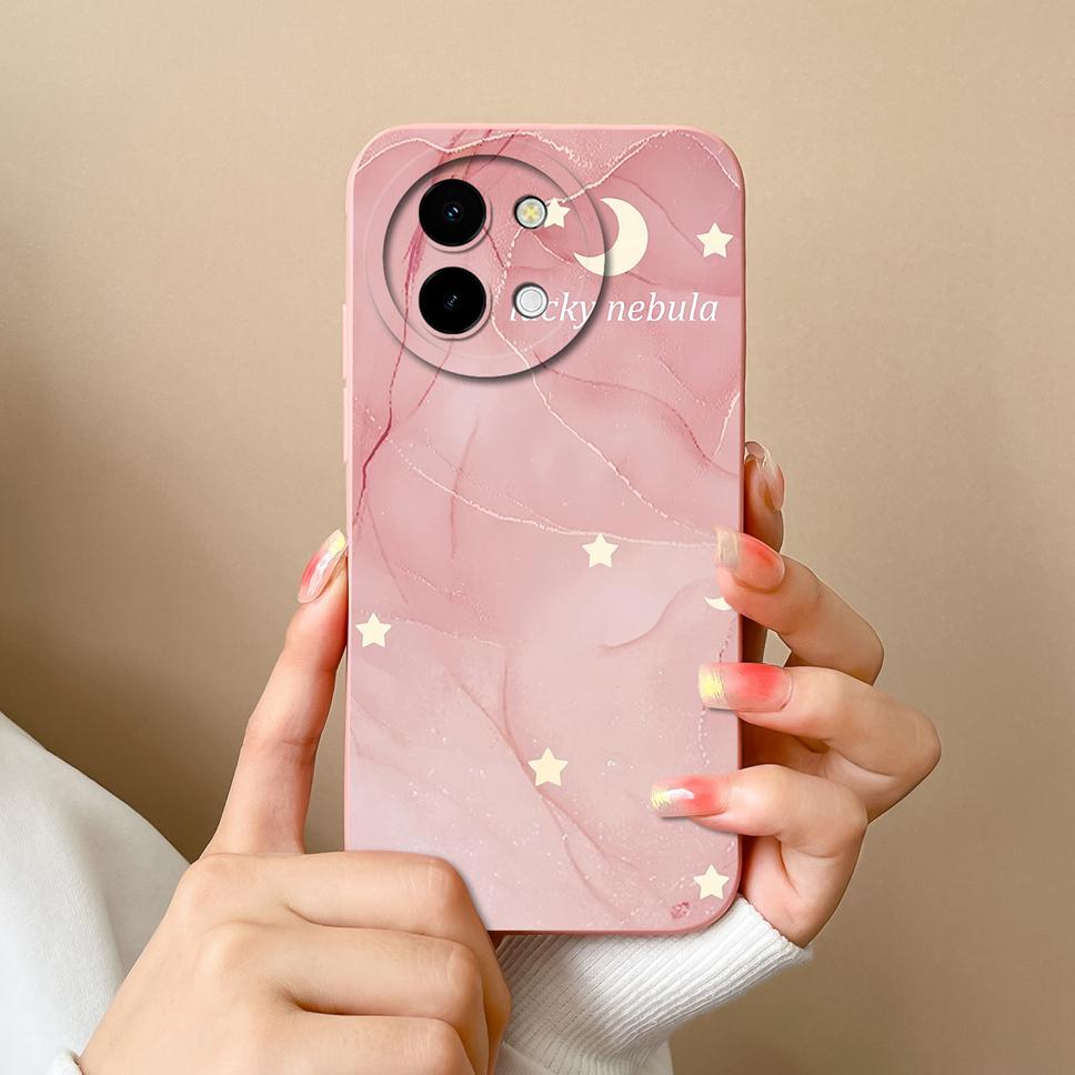 For Vivo Y38 5G Phone Case Lovely Cartoon Panda Pattern Soft Liquid Silicone Shockproof Protective Back Cover For Vivo Y 38 Capa