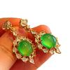 Full Green, Yang Green, Natural Agate Green Chalcedony Earrings, Women'S Opening Is Slightly Inlaid, And The Real Shot Is Fidelity.