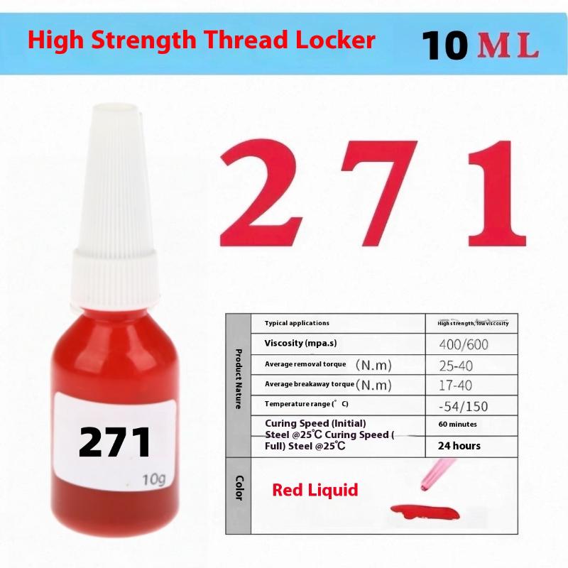 1 Stück Lock Tight Seal Befestigungselemente Anaerob Härtender Metallkleber Schraubensicherung 222/242/243/262/263 Muttern-Bolzen-Sicherung Schraubenkleber