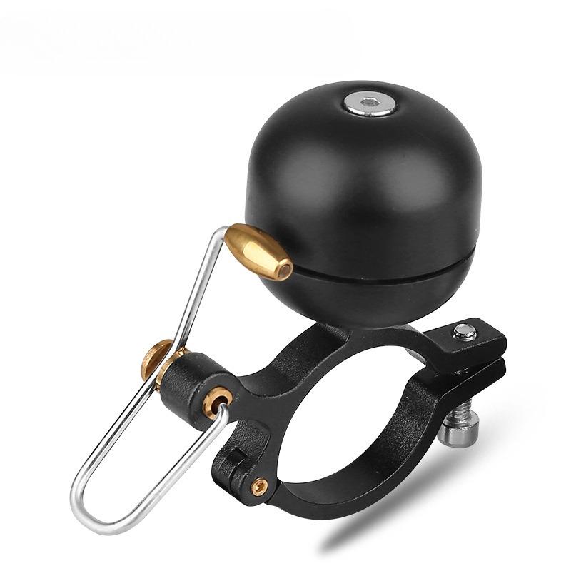 

Classic Cycle Brass Bell Left Right Hand Use Bike Handlebar Mount Anodized 30mm Ring High Pitch Crisp Noise Warning чёрный