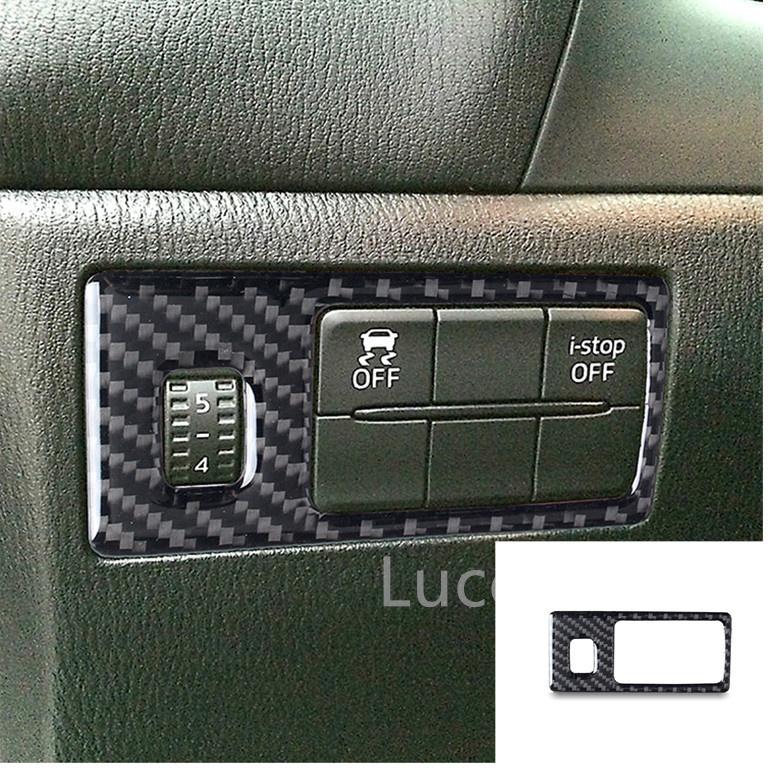 Carbon fiber For Mazda 3 Axela 2013-2016 Accessories Gear Panel Center Console Dashboard Ac Air Outlet Vent Cup Holder