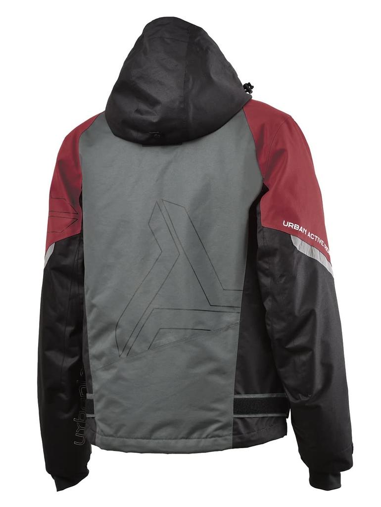 Motorcycle Jacket Ride Winter Jacket Gray Red L Size [Urbanism] UNJ-101