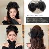Natunofu Ponytail Ribbon Hair Bow Ponytail Half Hair Curly Long Fluffy Hair Natural Everyday Fashion Beauty Women Wig, Accessory, Clip-on Wig, Women's