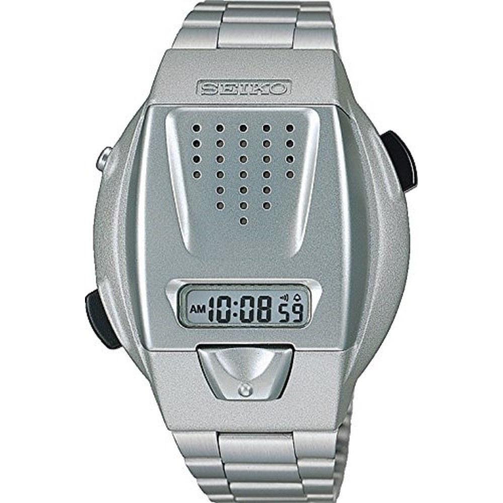 Seiko Watch Voice Digital Wristwatch SBJS001 Unisex Made Japan Battery-operated Quartz Notification Function Guidance Time Alarm Settings Silver