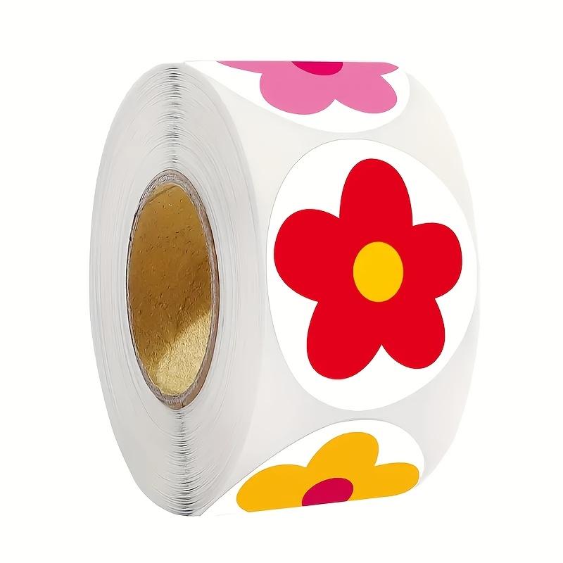 Flowers with Yellow Centers - Perfect for Gift Wrapping, Packaging, and Office Decor, Gift Wrapping Stickers | Playful Design