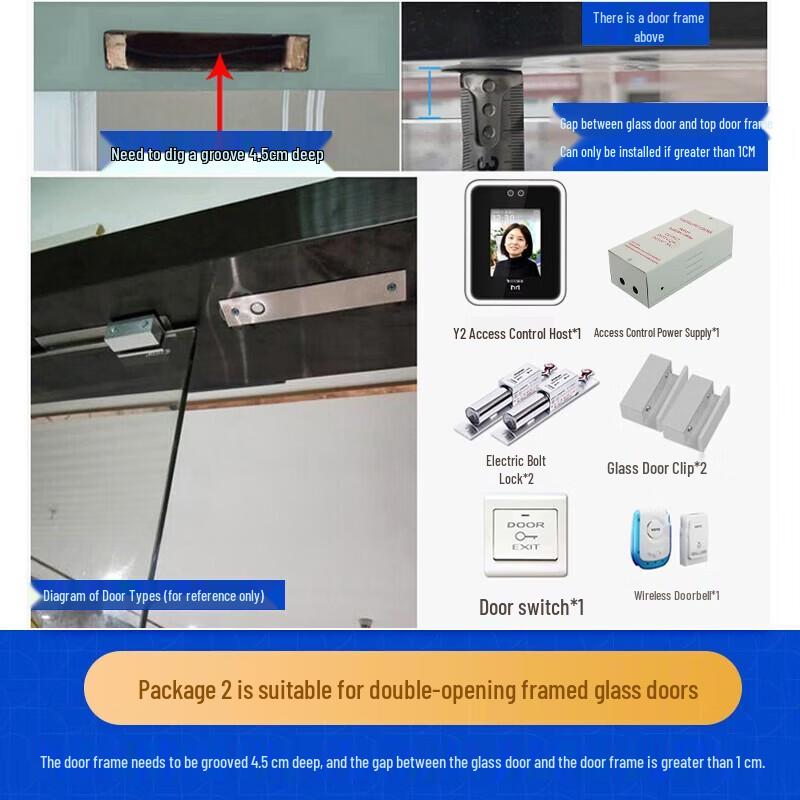 DingTalk Y2 Smart Face Recognition Access & Attendance System CN plug (adapter included)