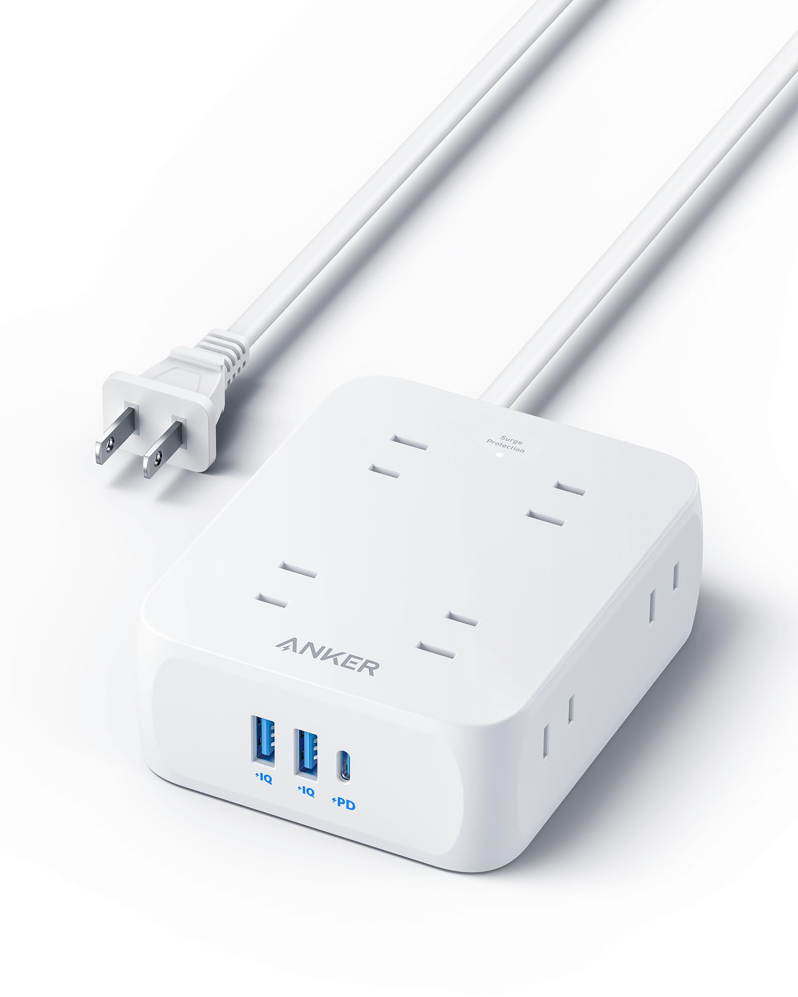 

Anker USB Power Strip power AC extension with PSE technical with USB Power (11-in-1) (USB tap, tap, outlet, USB-C port, USB-A port, cord, 1.5m)