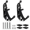 2PCS Shovel Holders, Metal Shovel Mounts for Roof Rack, Quick Release Mount Kit for Trucks Boats, Wall Mounting Brackets Black