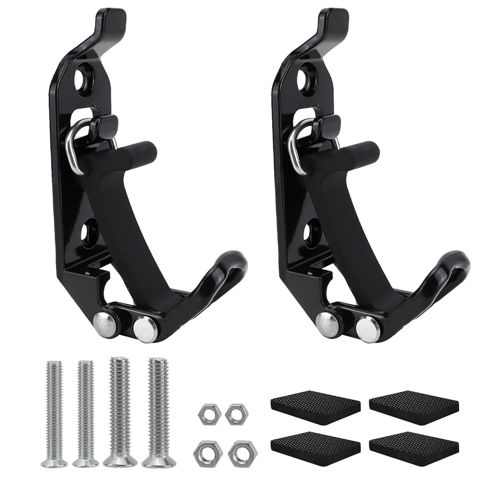 2PCS Shovel Holders, Metal Shovel Mounts for Roof Rack, Quick Release Mount Kit for Trucks Boats, Wall Mounting чёрный