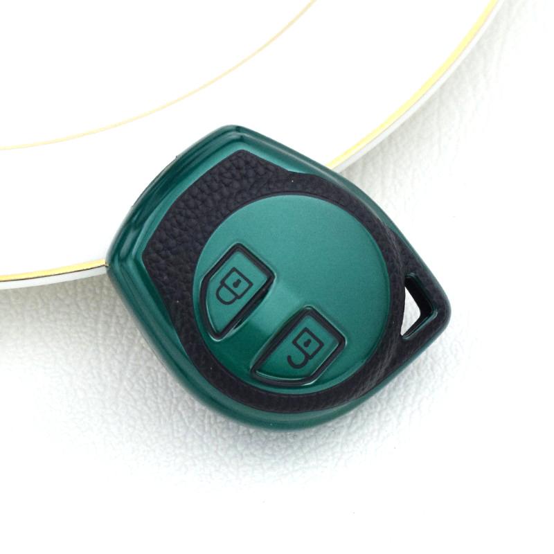 

2 кнопки для SUZUKI SWIFT SX4 Liana Aerio Jimny Samurai Amagatarai Grand Vitara кожаный ТПУ чехол для дистанционного ключа автомобиля чехол в виде ракушки чехол для ключа автомобиля Key Case зелёный