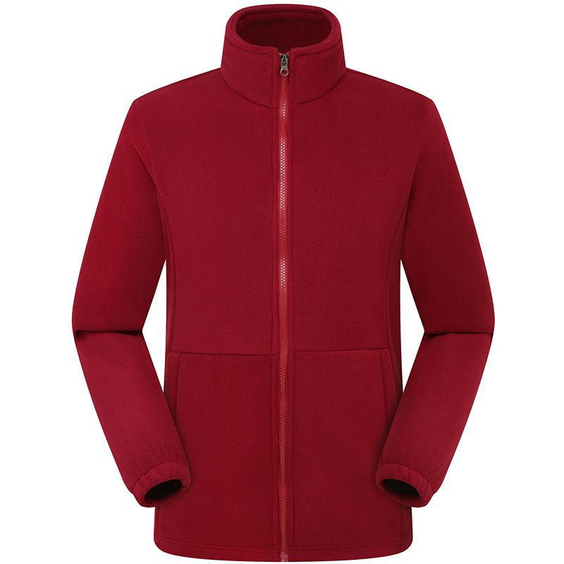 Outdoor Fleece Jacket for Men & Women - Thick Warm Polar Fleece Cardigan with Optional Logo for Autumn/Winter.
