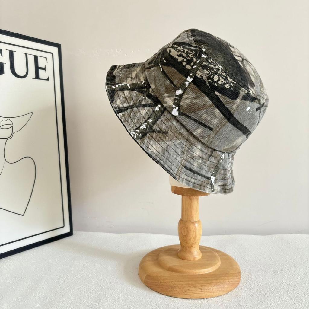 JYL TS DIY Camo Fisherman Hat Unisex  Vintage Mountaineering Sun Hat Cotton