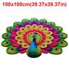 Non-slip Peacock Mat Special-shaped Bathroom Floor Mat  for Living Room Tea Table Bedside