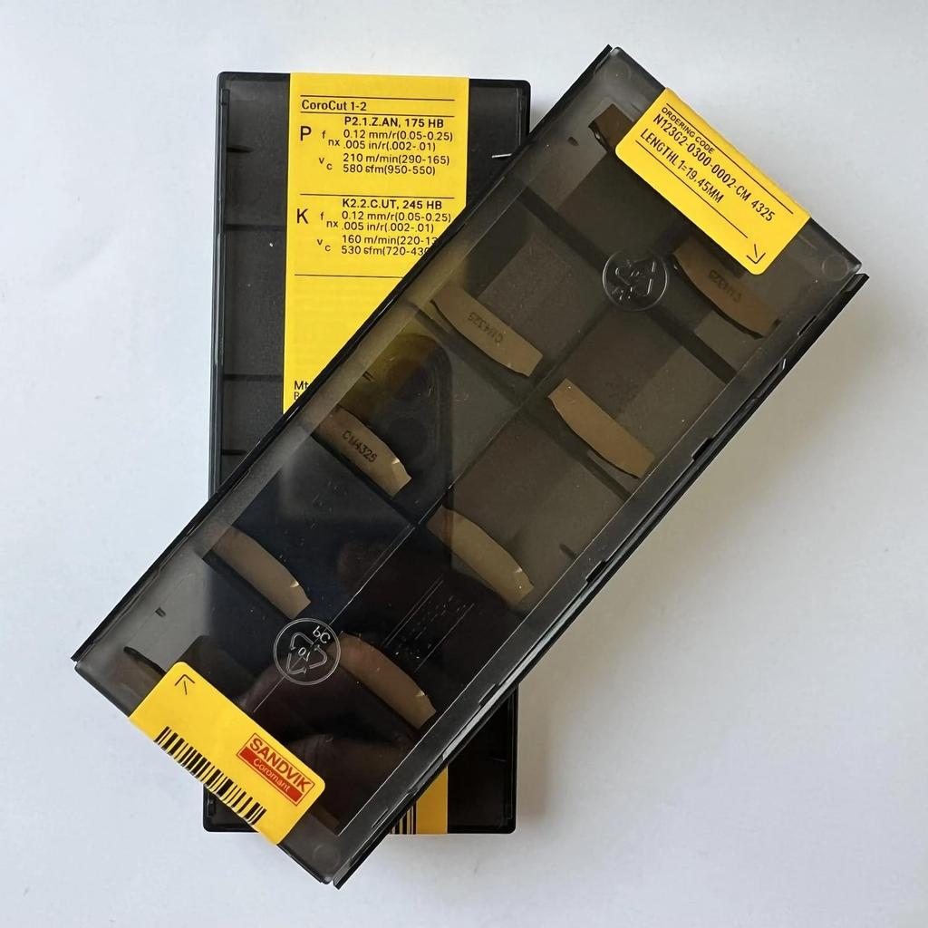 Original Sandvik / N123G2-0300-0002-CM 4325 /CNC CARBIDE Tool Blade 10 Pcs