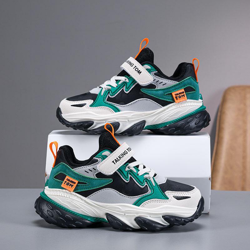 Tom Cat Kids' Breathable Mesh Waterproof Leather Sport Shoes - New Lightweight Running Style for Boys & Girls