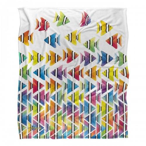 Royce McClure Silky Zig Zag Tropical Fish Supersoft Blanket