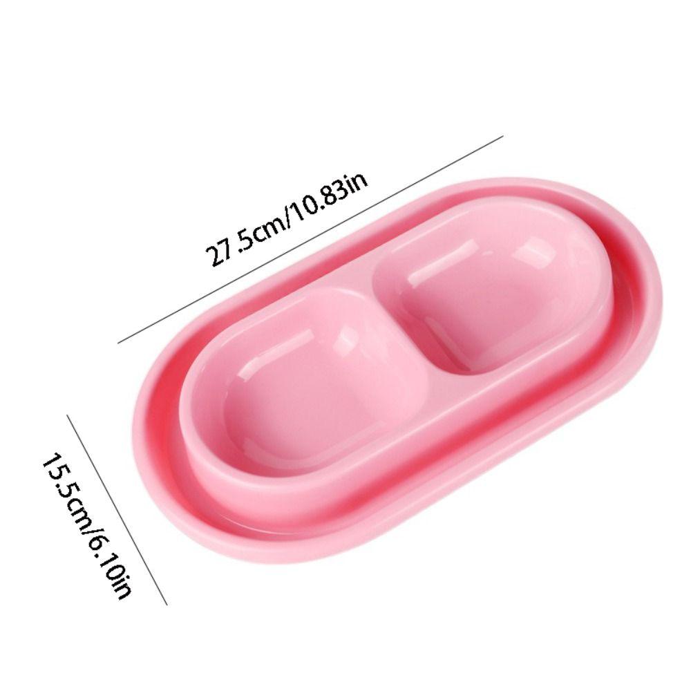Anti Ants Pet Feeding Double Bowls Rainproof Pet Food Basin Pet Food Water Feeder  Outdoor