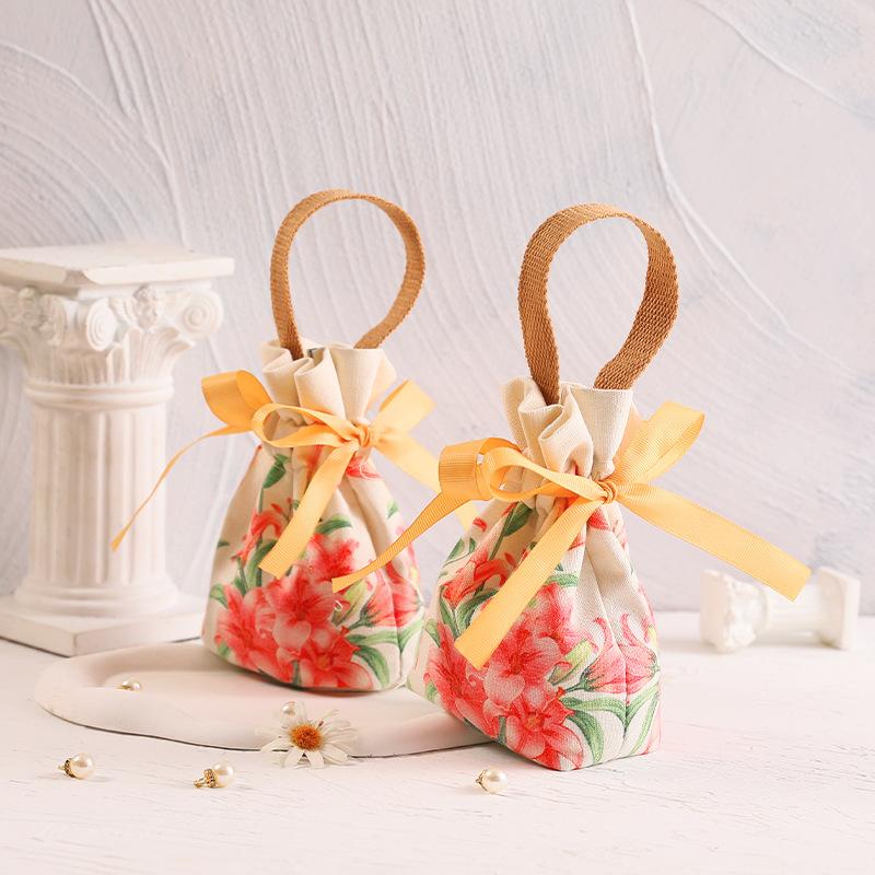 10pcs Wedding Candy Bags Gifts Packaging Boxes Wrapping Pouch Handheld Gift Bag Candy Bag Wedding Party Event Festive Supplies