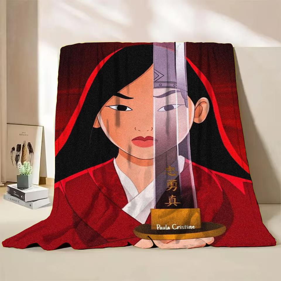Disney Mulan Flannel Throw Blankets for Bed Sofa Home Bedroom Office Travel Children's Cover Blanket Kids Winter Warm Soft Gifts