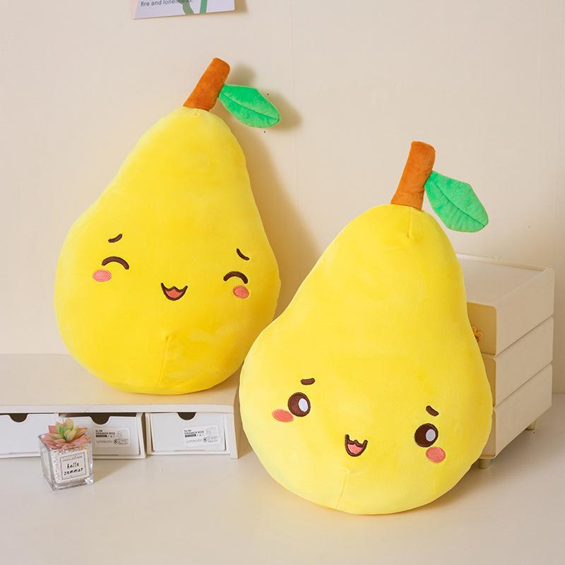 Cute Cute Expression Pear Doll Plush Toy Big Pear Doll Children Soothing Doll Birthday