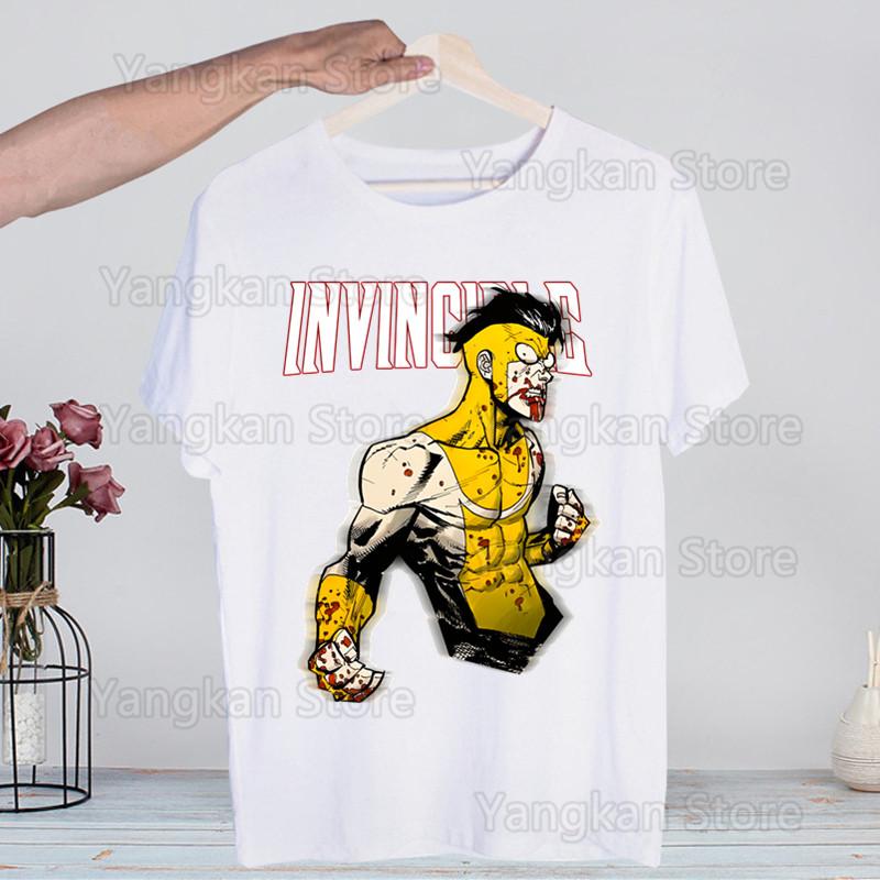 Invincible Mark Men Superheld Hot Sale Print Funny Graphic T Shirts Men/women Summer Harajuku Mens Streetwear Camisa Casual