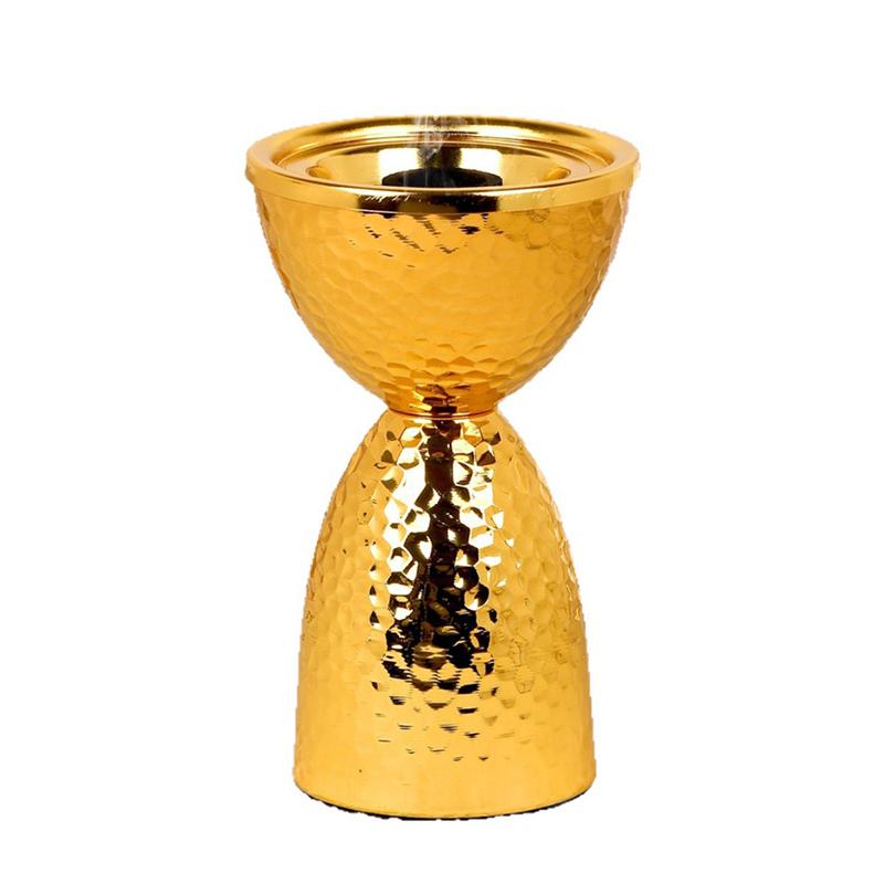 

1PC Handicrafts Tabletop Metal Simplicity Iron Tea Rooms Incense Burner Elegant Heat-resistant Ornaments Stability