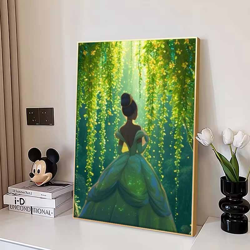 Disney Pittura Diamante Fai da Te 5D Principessa e Rana Illustrazione Cartone Animato Mosaico Completo di Diamanti Arte Decorazione Murale Set