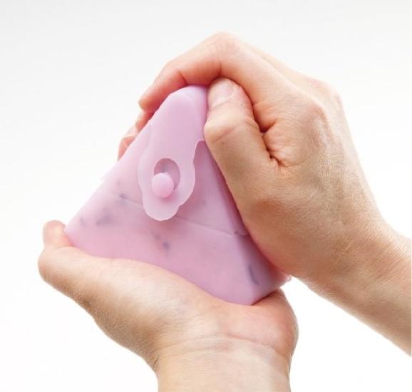 Skater Silicone Rice Ball Wide X Deep X SLOR1 Wrap, White, 9.5cm 3.5cm 8.5cm High,