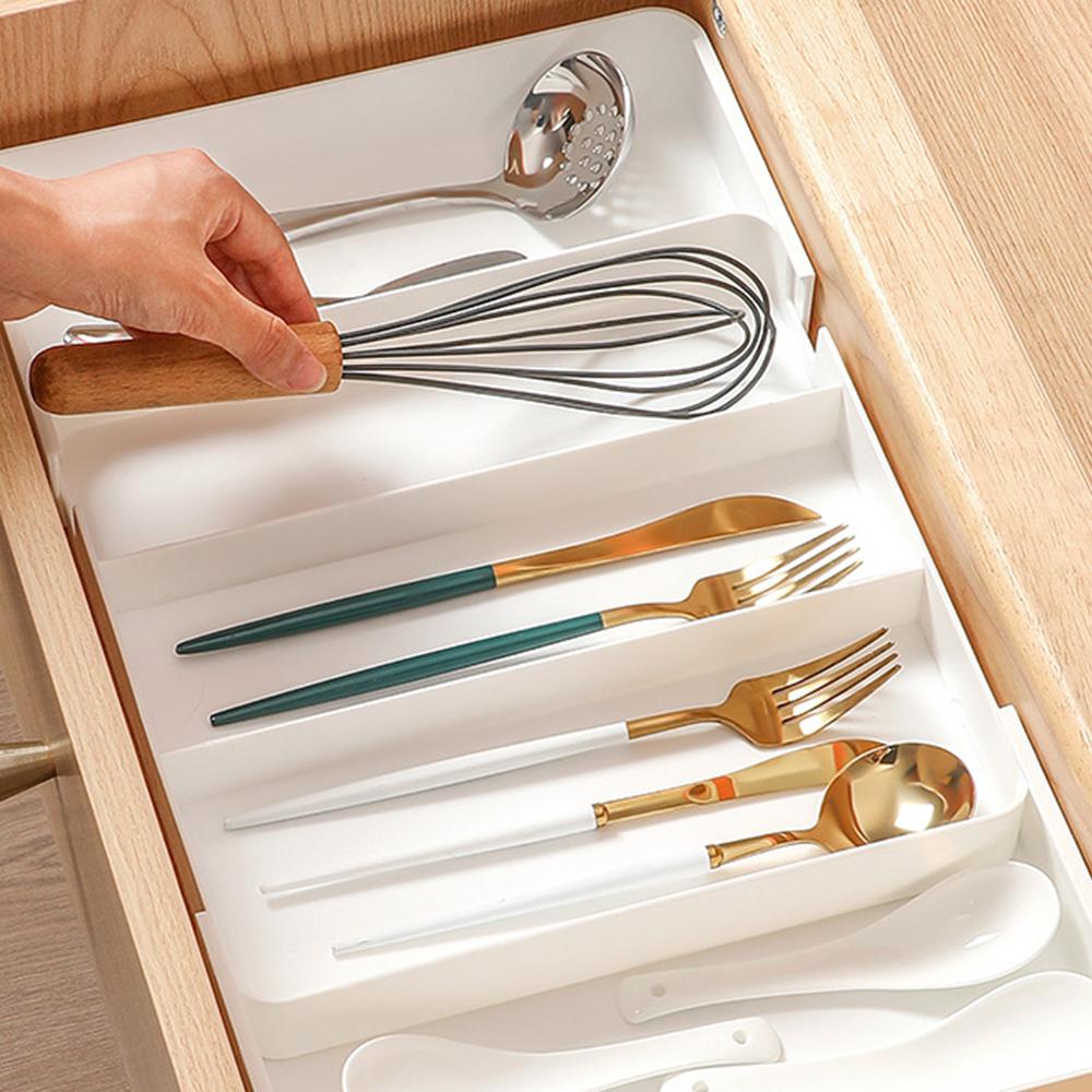 Expandable Drawer Organizer 5 Compartments Cutlery Drawer Storage Organizer Drawer Divider for Kitchen Home Office