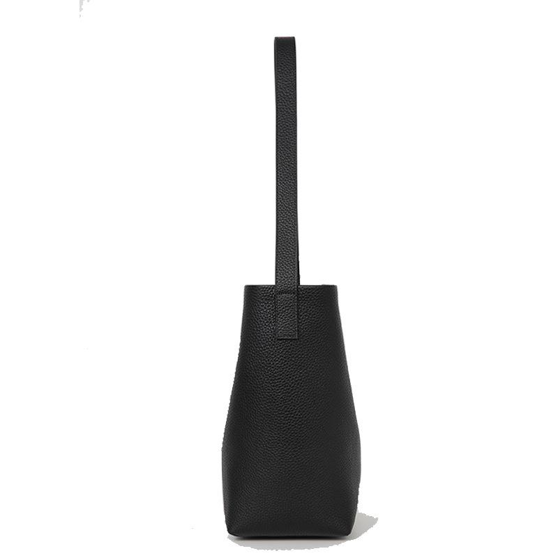Bucket Bag, Leather Top Layer Bag, Women's Bag, Tote Bag, Large-capacity Single-shoulder and Underarm Bag
