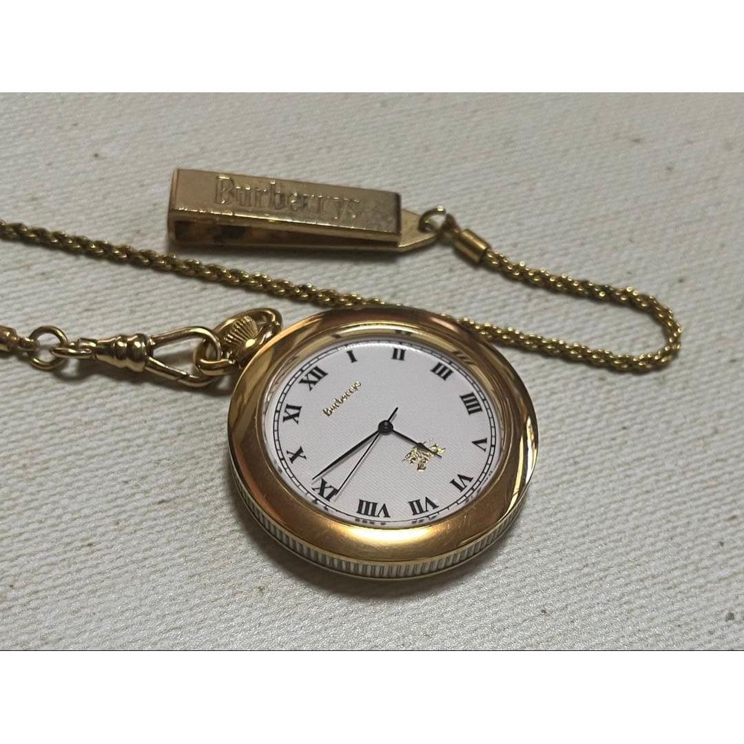 Used Beautiful working itemBURBERRY/Burberry quartz pocket watch (pocket watch)