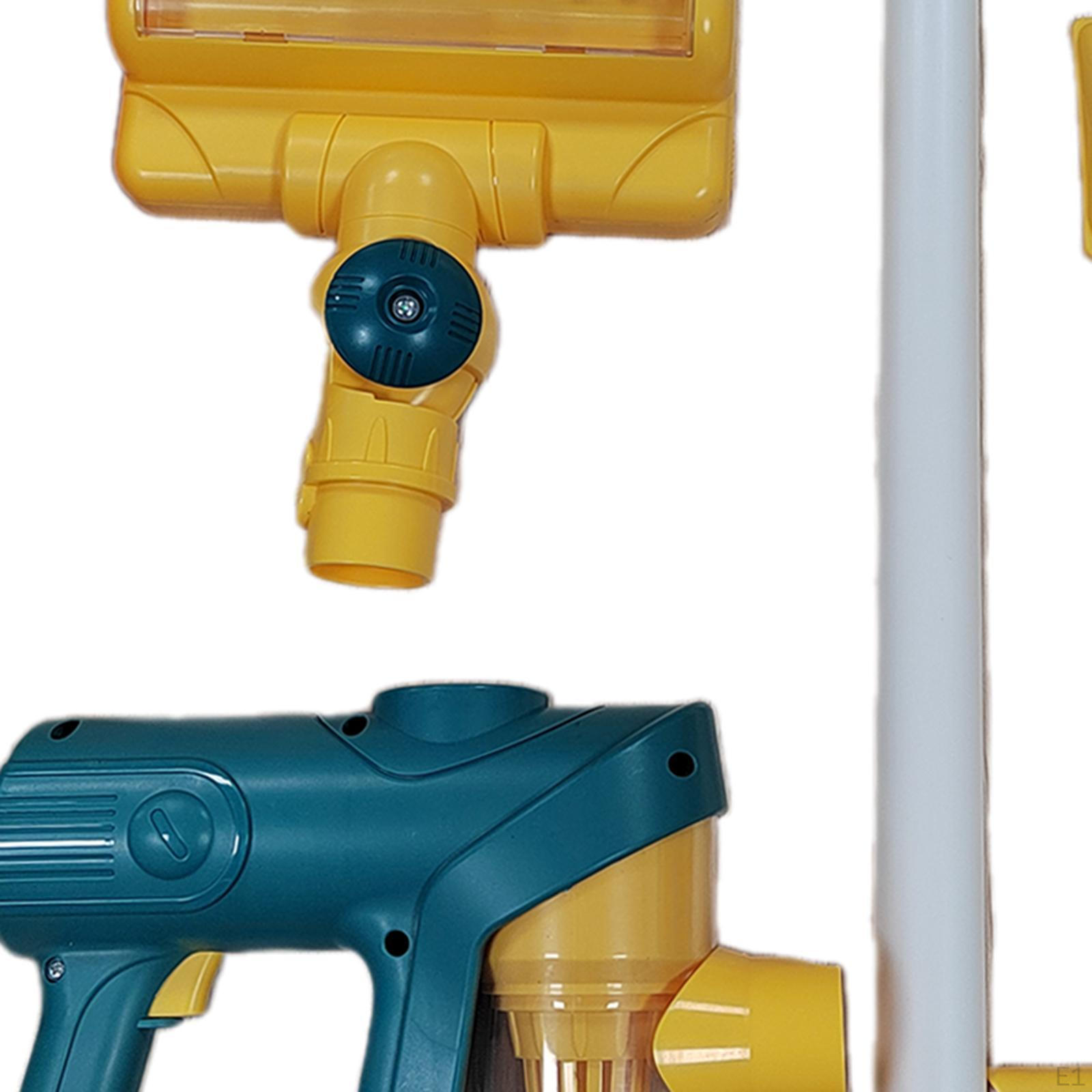 Детский игрушечный пылесос для занятий по ведению домашнего хозяйства и уборке розовый — фото 3