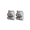 2 Pcs Mini Cat Figurines, Miniature Kittens Micro Landscape Decoration, Tiny Resin Animal Cake Toppers for DIY Terrarium Crafts, Fairy Moss Garden