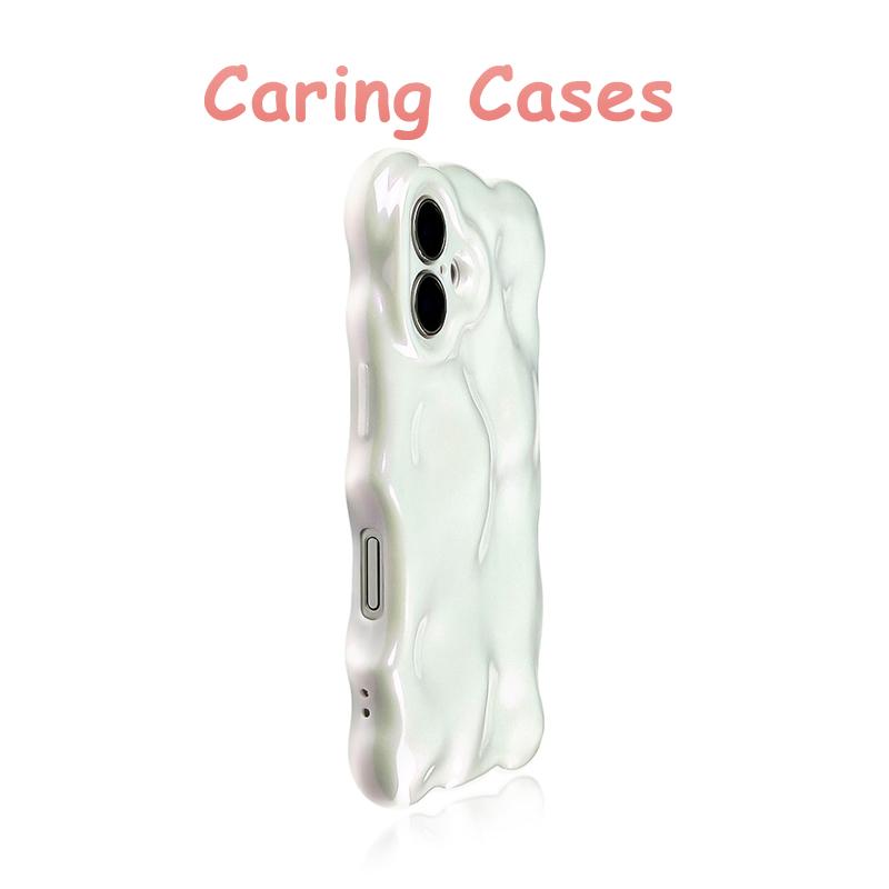 For iPhone 16 Pro Max Case Blush Pink Wavy Bubble Silicone Shockproof Compatible with iPhone 15 14 13 12 11