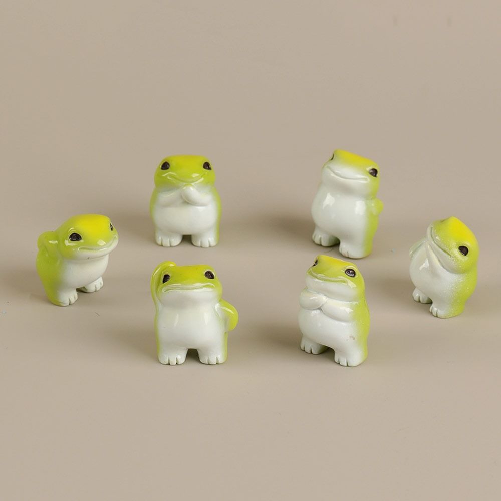 6pcs Cute Small Charms Resin Charms DIY Funny Frog Resin Handmade Animal Pendant Jewelry Making
