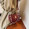 PU einfarbige Umhängetasche für Damen  Reißverschluss  Taschen  Geldbörse  Schultertasche  weich  elegant  hochwertig  modisch  trendig