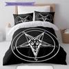 Satan Symbol Pattern Bedding,Quilt Set Quilt Cover Pillowcase Home Birthday Gift (1 * Duvet Cover + 2 * Pillowcase, Without Core)