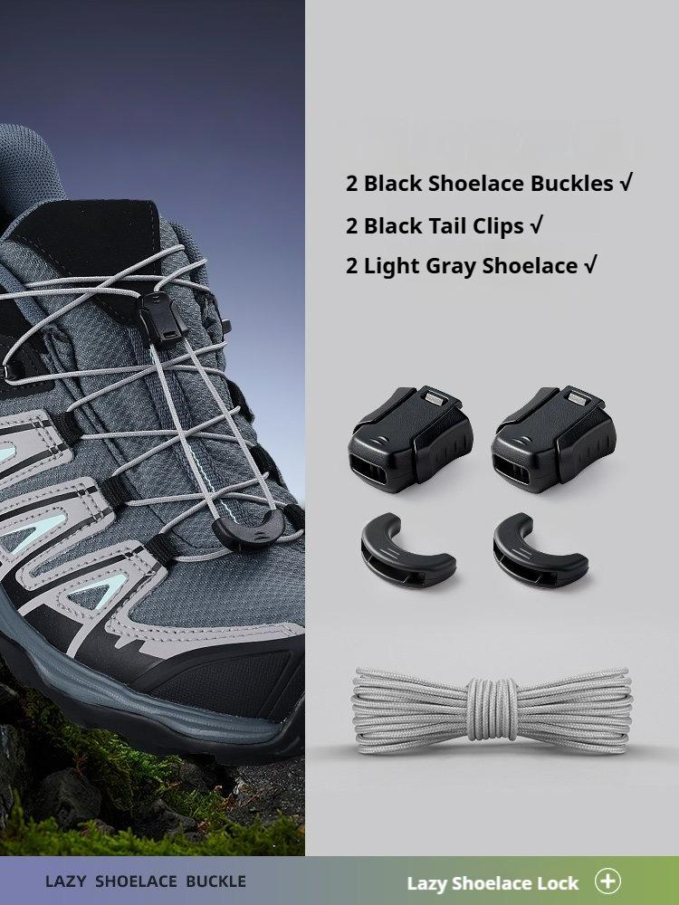 1 Paar No-Tie Schnürsenkel für Sneaker Faulenzer Schnürsenkel Schnalle Schneller Wechsel Einmal ziehen zum Mitnehmen Druckverschluss Einfaches An-/Ausziehen