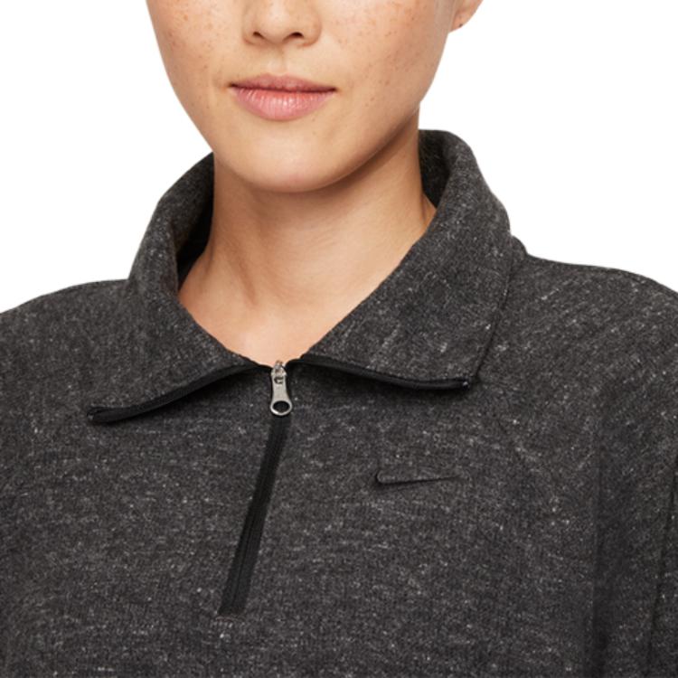 Nike Sweatshirts Women's Black Stand Collar Moderate Regular DM8184-032