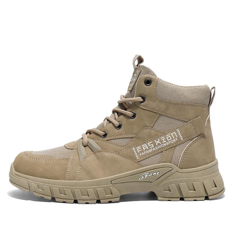 Fashion Botas High Quality Desert Men Works Safety Boots Waterproof Non Slip Men Ankle Boots Outdoor Wear-resistant Comfortable Sneakers