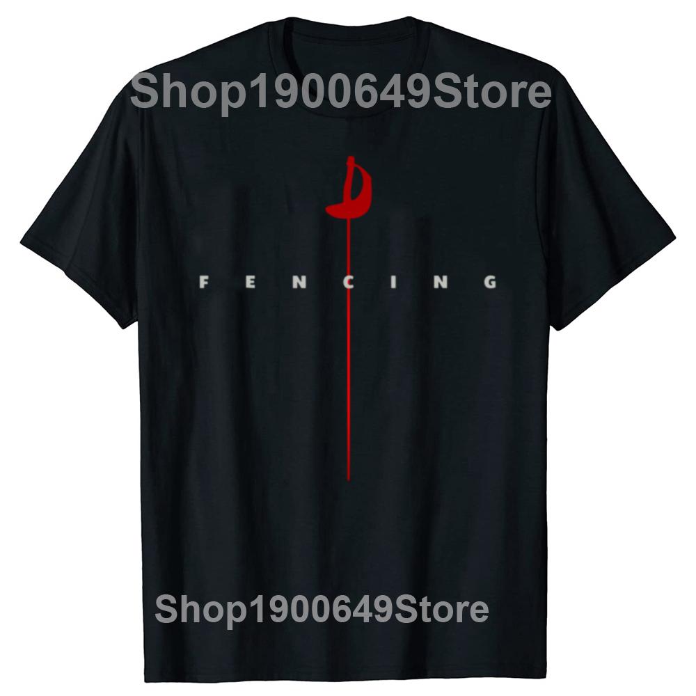 Funny Fencing Retro T Shirts Summer Style Graphic Cotton Streetwear Short Sleeve Fencer Sport Gifts Tshirt Mens Clothing