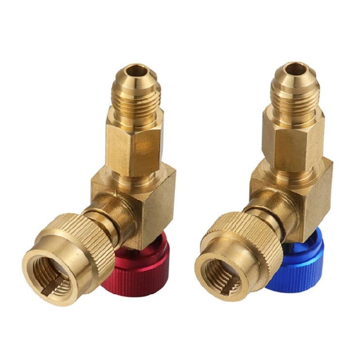 Brass Refrigerants Control Valves Improved Sealing Washer Not Freezing Handle For HVAC System Recharging