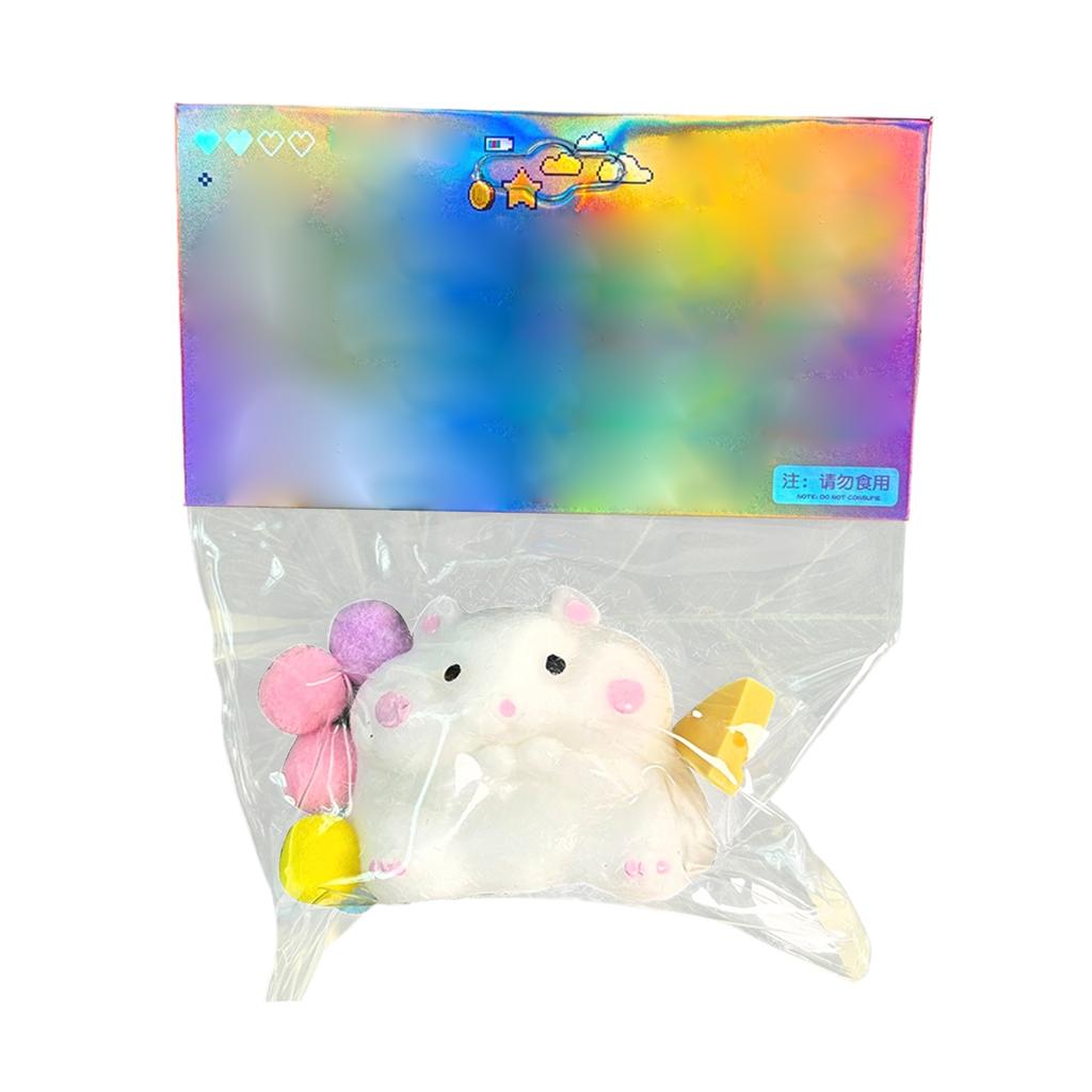 Buntes und niedliches Hamster-Käse-Spielzeug, Stressabbauendes Slow-Spielzeug, Geeignet als Geschenk für Kinder.