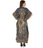 TreegoArt Fashion Women's Polyester Long Kaftan Caftan Printed Adjustable Boho Dress Nightwear Maxi Gown