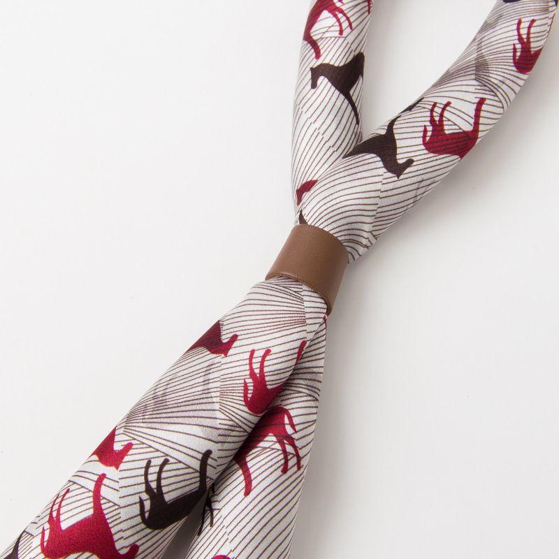 Men's Galloping Horse Print Silk Scarf