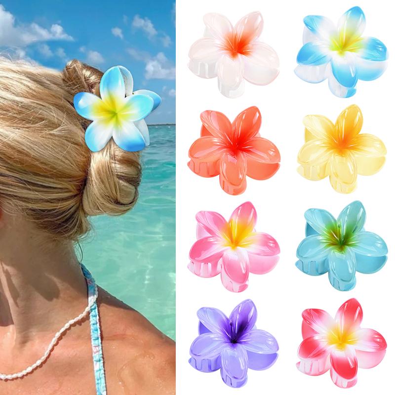 

8 шт./компл. гавайские цветы-яйца заколки-краб для волос для девочек аксессуары для волос шпилька летний пляж день рождения украшение для вечеринки свадебный подарок