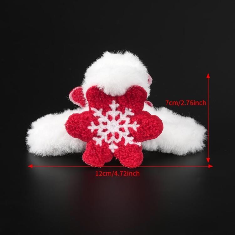 Snowflake Furry Hair Clips Non-Slip Hair Claw Clip Hair Jaw Clip Barrettes