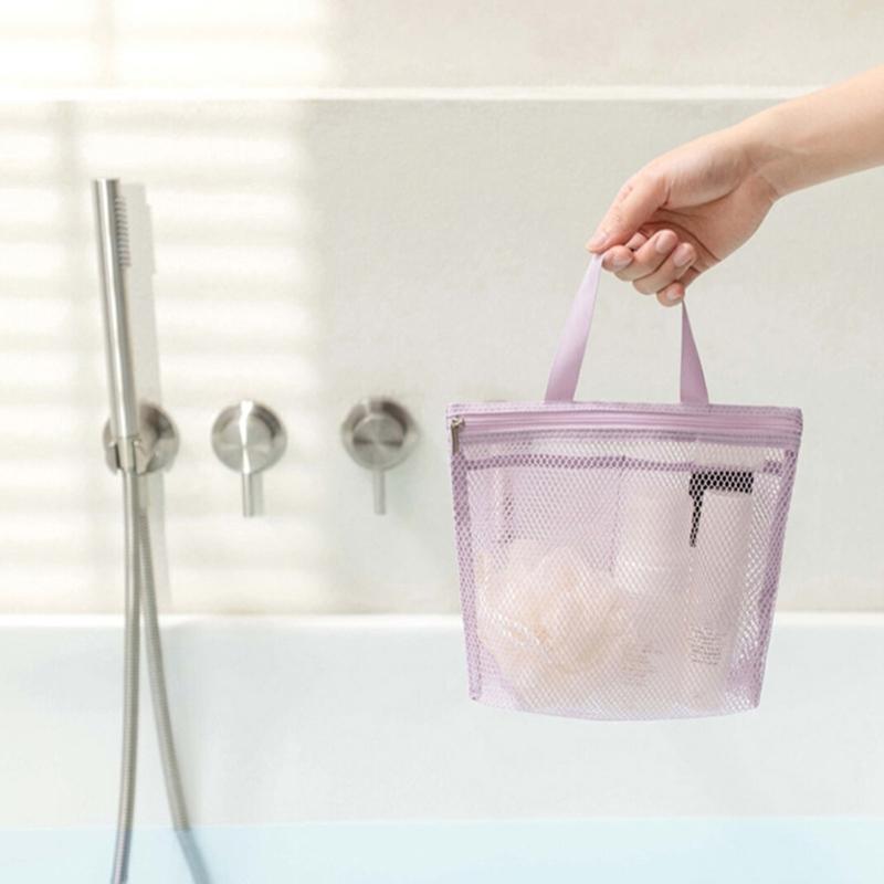 Stilvolle wasserdichte Mesh-Duschtasche Schnell trocknendes Design Zubehör für Fitnessstudio, Wohnheime und Camping Tragbar und robust